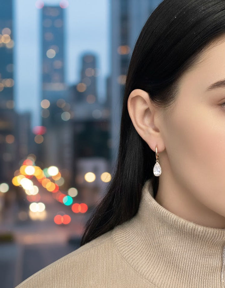 Kristālu auskari lucky drops