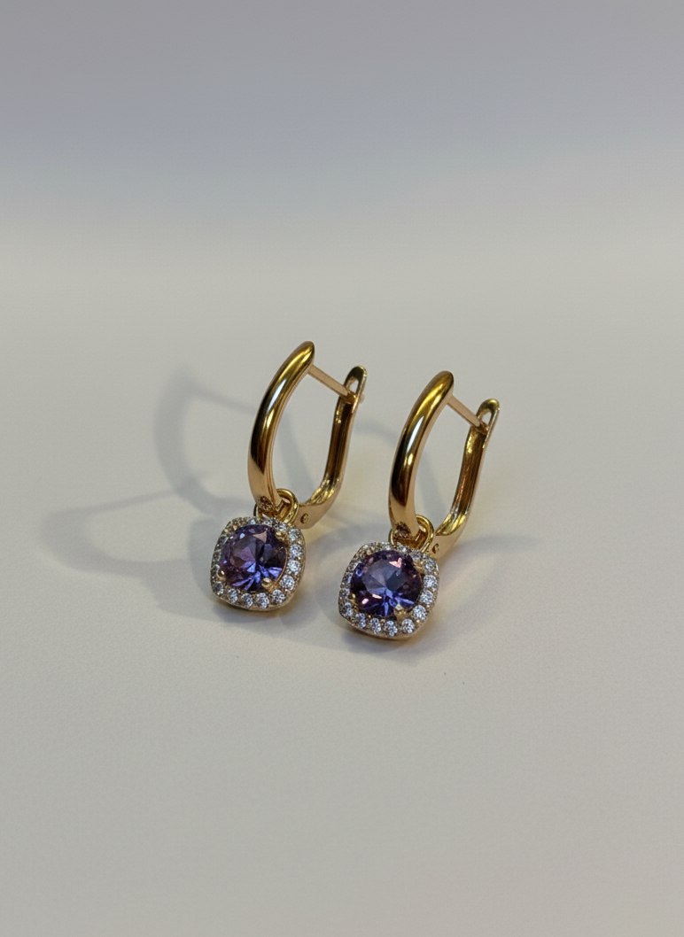 Auskari 2in1 purple dream