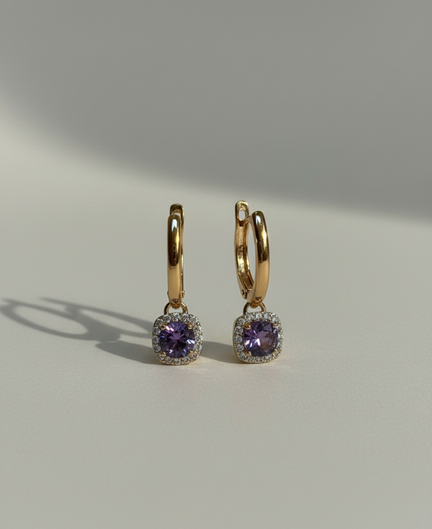 Auskari 2in1 purple dream