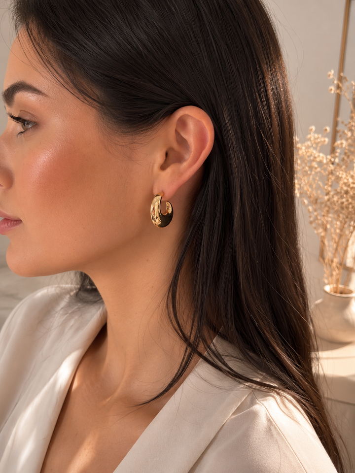 Gold Muse auskari zelta/sudraba