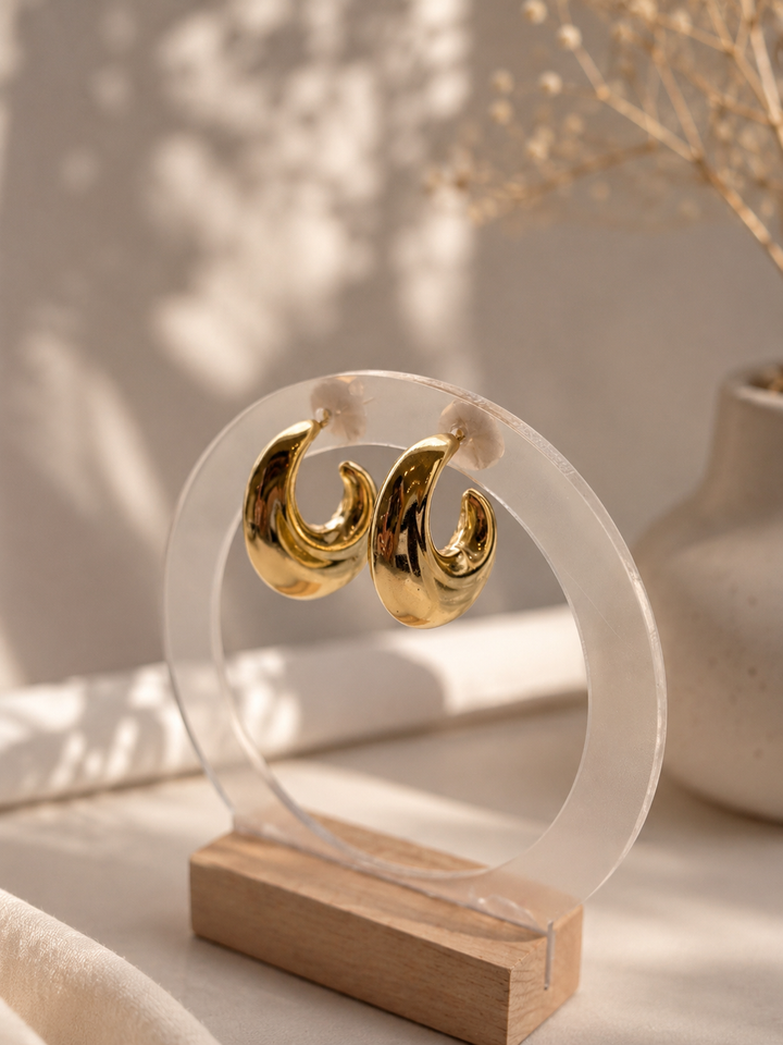 Gold Muse auskari zelta/sudraba