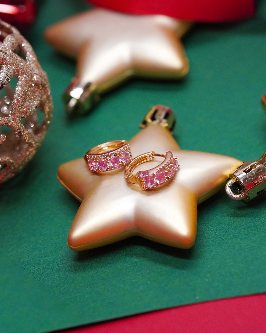 Rotu komplekts auskari un rozā kvarca rokassprādze Lady Boss