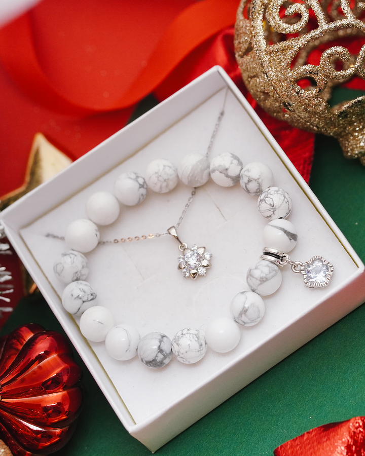 Komplekts kaklarota un hovlīta rokassprādze Miera balanss