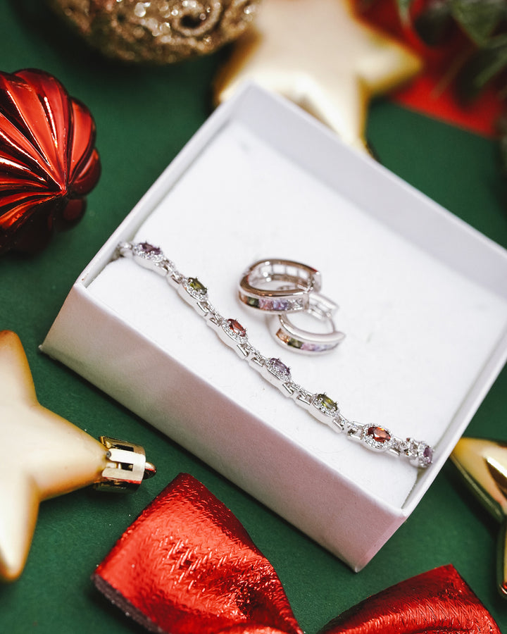 Komplekts rokassprādze un auskari Košums