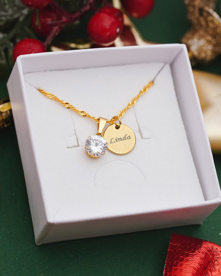 Kaklarota ar tavu gravējumu Spīdums, zelta