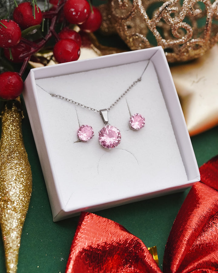 Rotu kompekts Pink Star sudraba
