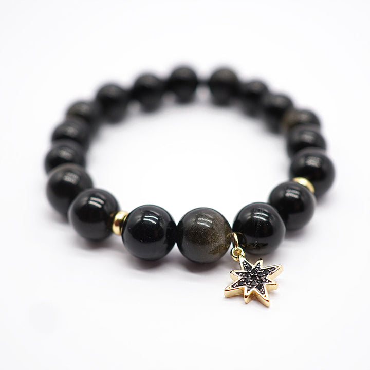 Obsidiāna rokassprādze Zvaigzne