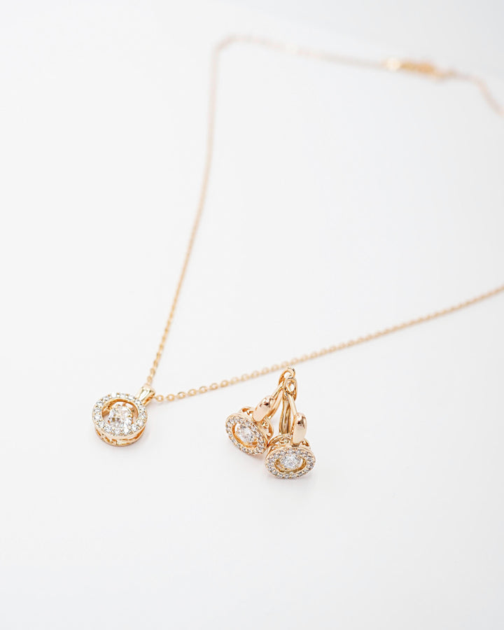 Rotu komplekts auskari ar ķedīti Crystal