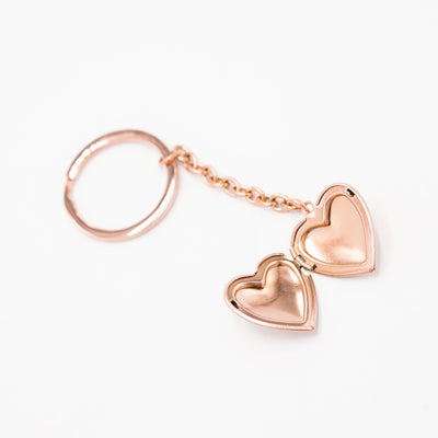 Atslēgu piekariņš ar atvēramo sirsniņu, rozā zelts
