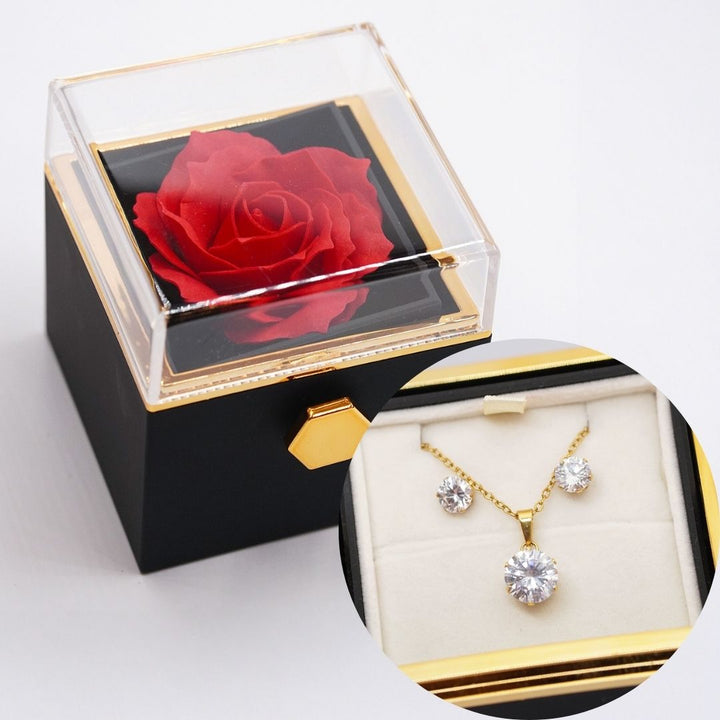 Mūžīgā roze ar komplektu White Star