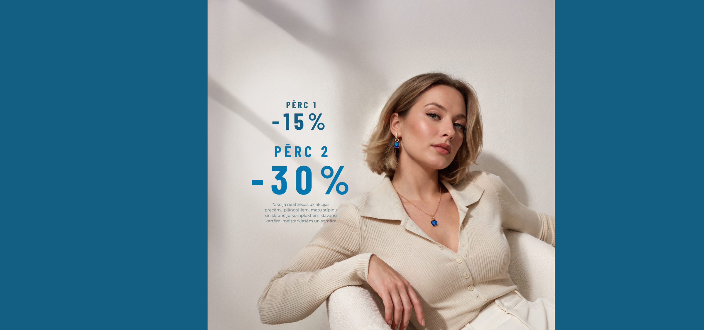 akcija 15% via 30% atlaide