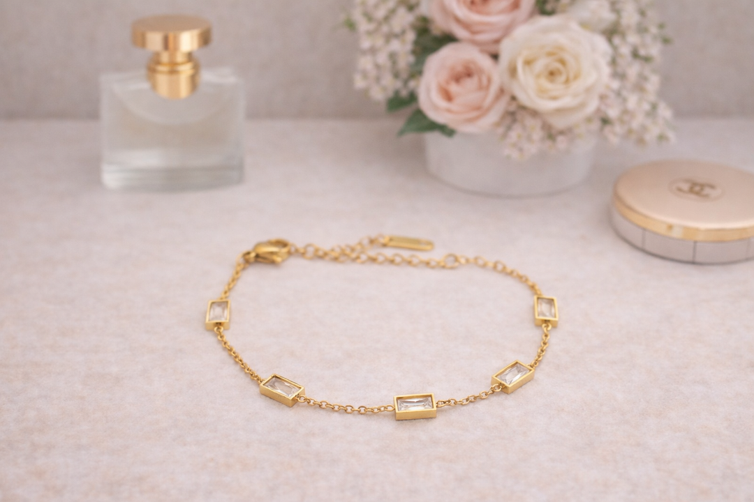 rokassprādze ar kristāliem