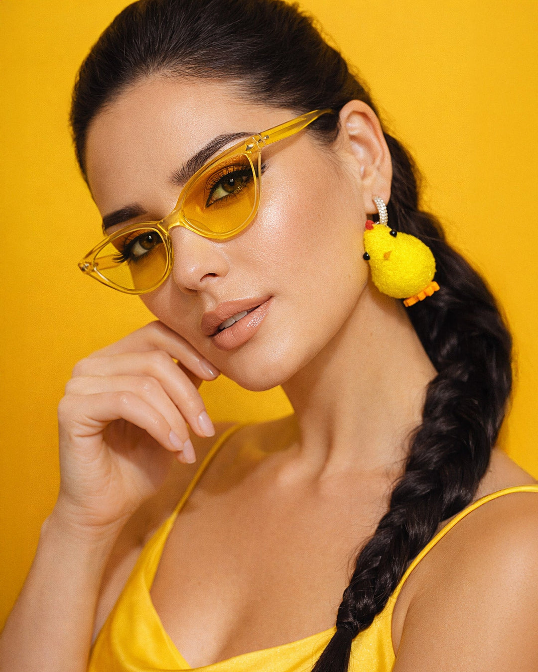 auskari 2in1 cāļi earring Sunlit Chick 