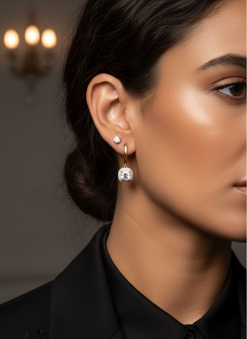 angļu aizdares auskari