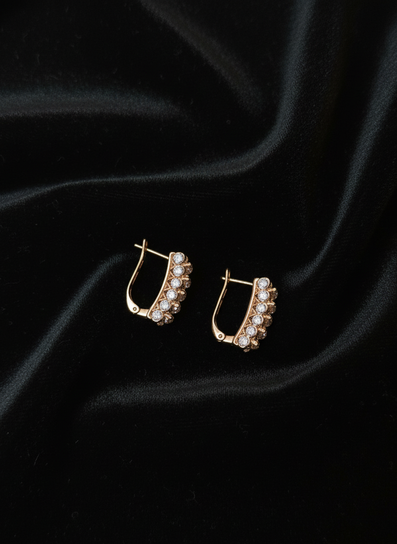 auskari ar kristāliem