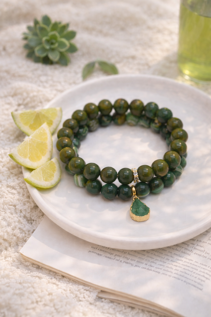 Zaļā jašma un zaļais ahāts