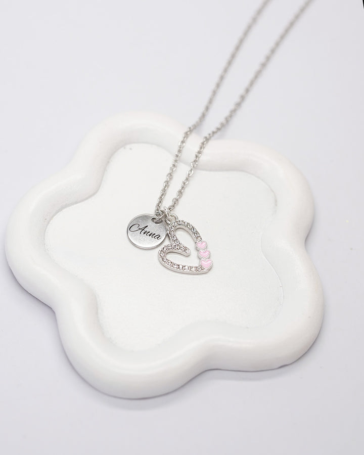 Personalizēta sudraba krāsas kaklarota