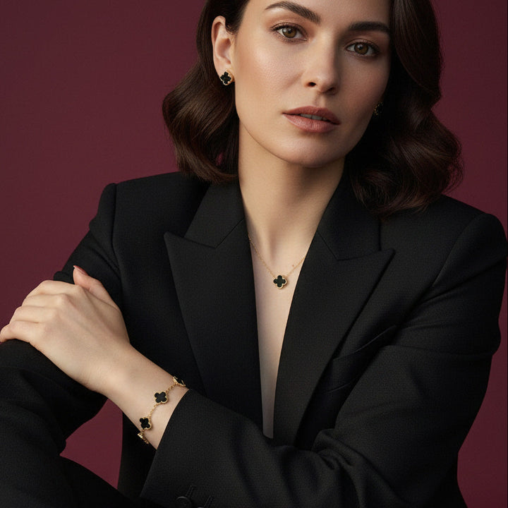 Rotu komplekts Clover melns