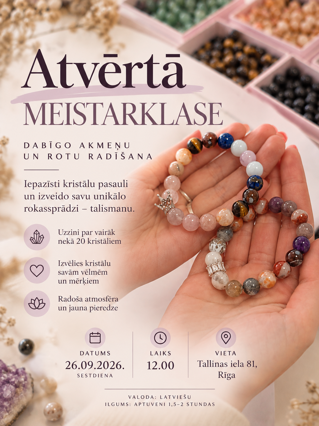 rotu un kristālu meistarklase