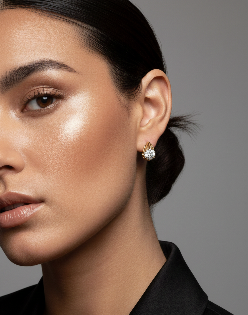 auskari ar kristāliem