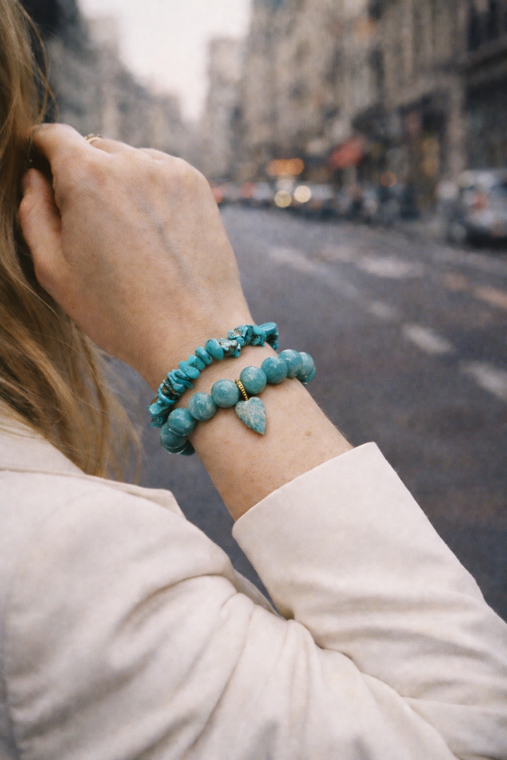 Ekskluzīva dabīgā akmens rokassprādžu komplekts