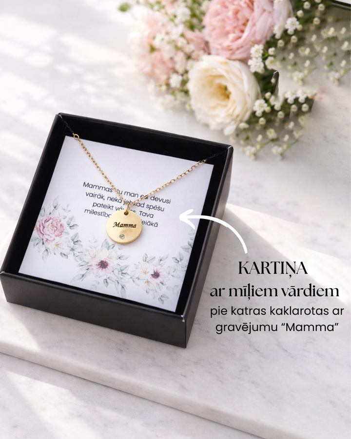 kakalrota ar gravējumu mamma dāvana māmiņdienā