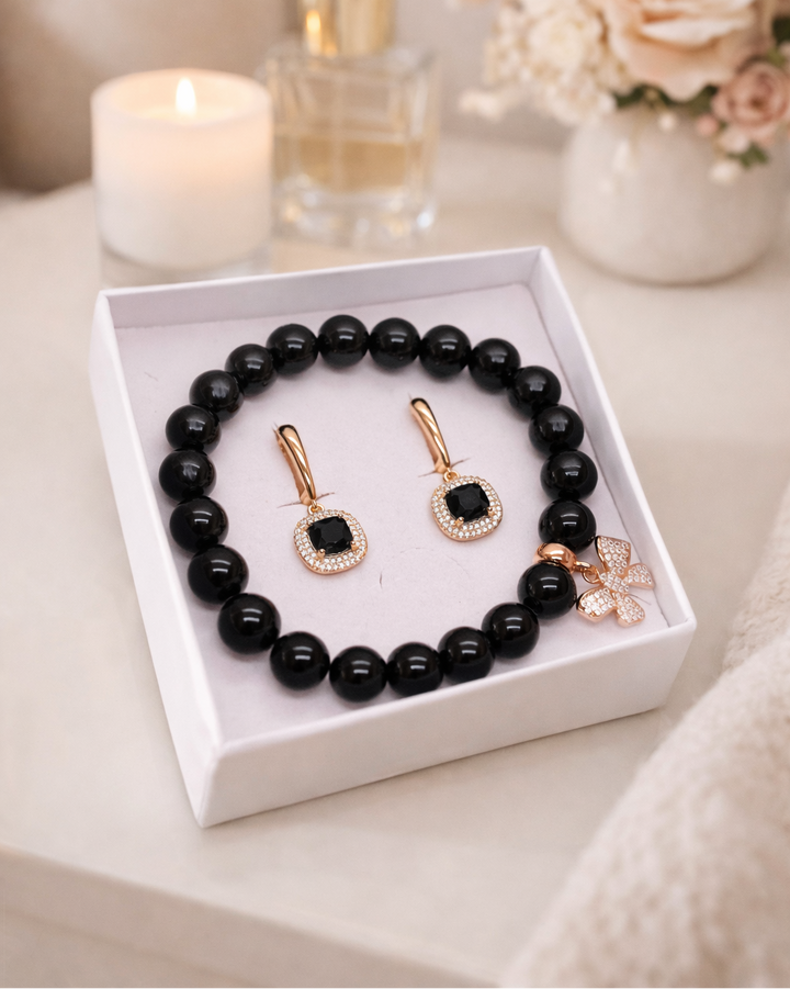 Komplekts auskari unoniksa rokassprādze Lady Boss