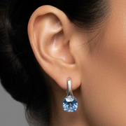 Sudraba krāsas auskari