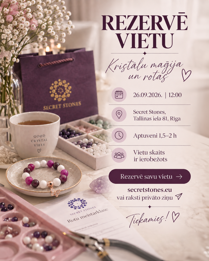 Atvērtā Kristālu un rotu meisterklase 26.09.
