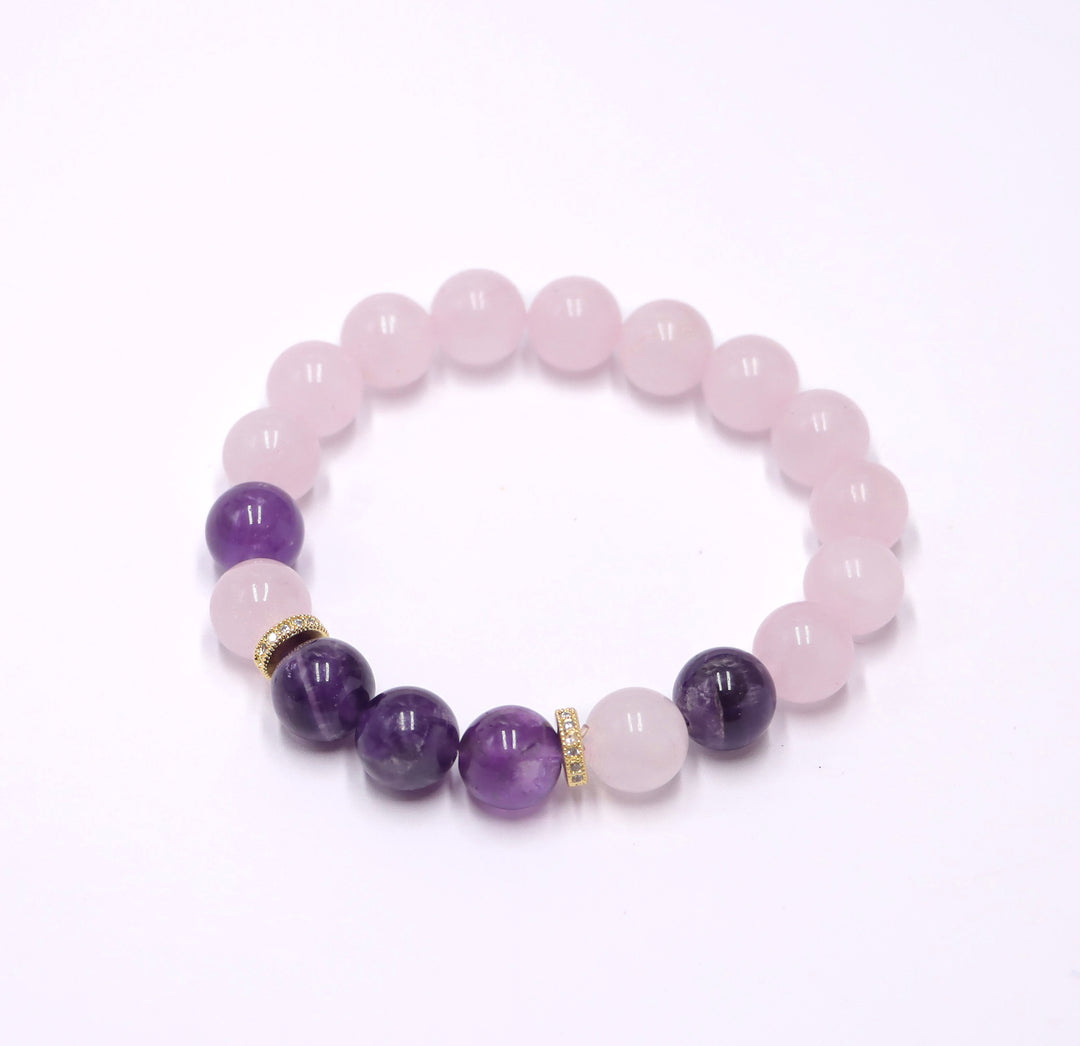 ametists un rozā kvarcs