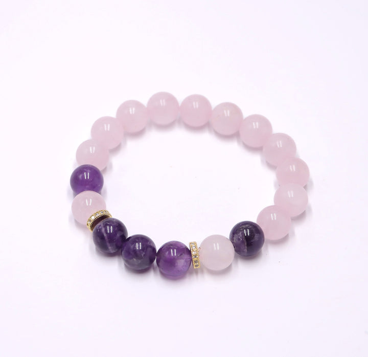 ametists un rozā kvarcs