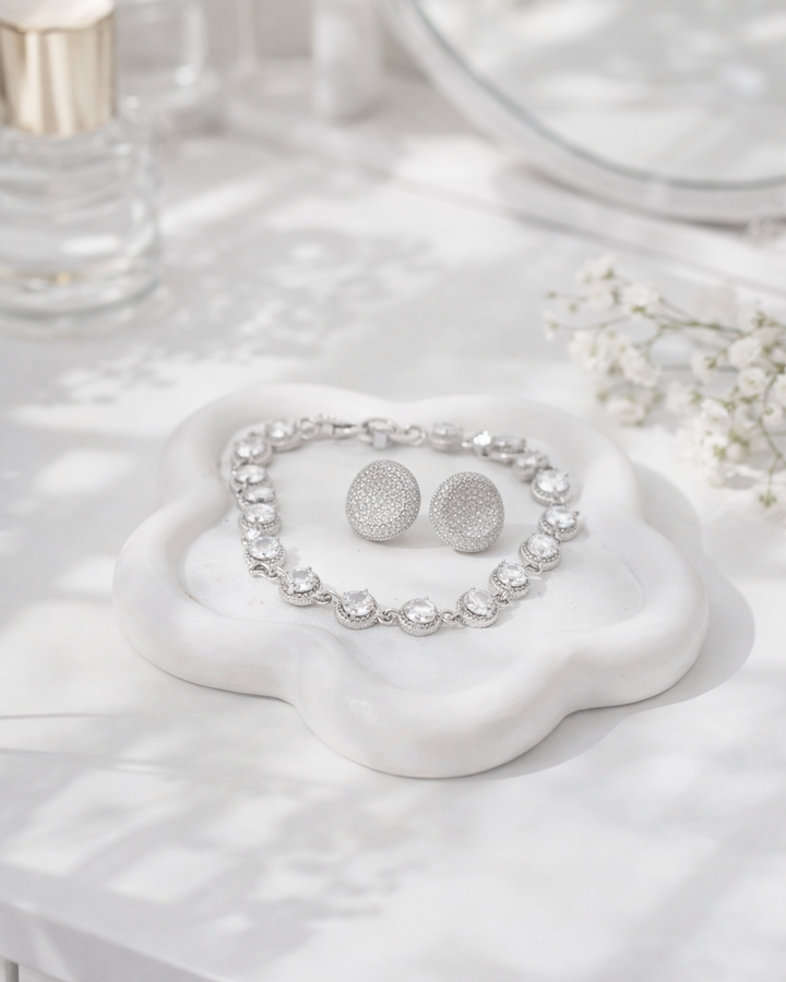 rotu komplekts avana sievietei sudraba krasa