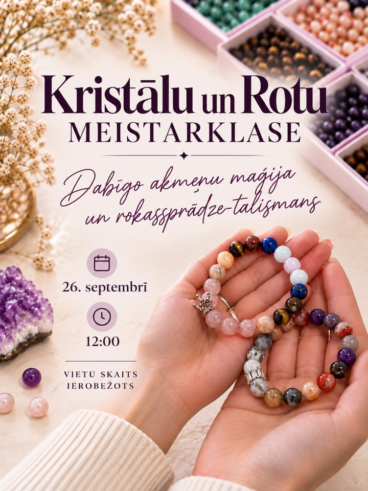 Atvērtā Kristālu un rotu meisterklase 26.09.