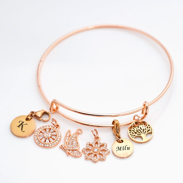Rokassprādze Pick & Charm rozā zelta