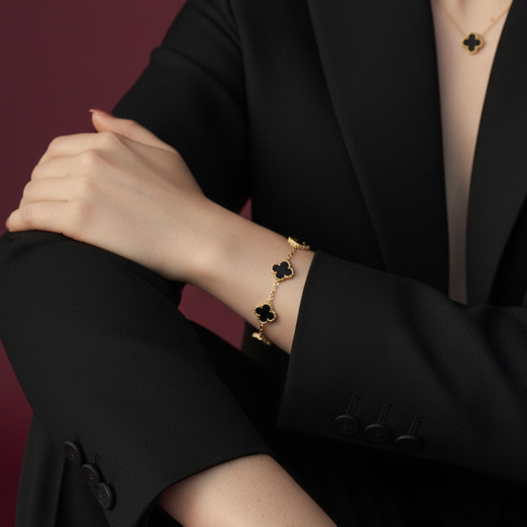 Rotu komplekts Clover melns