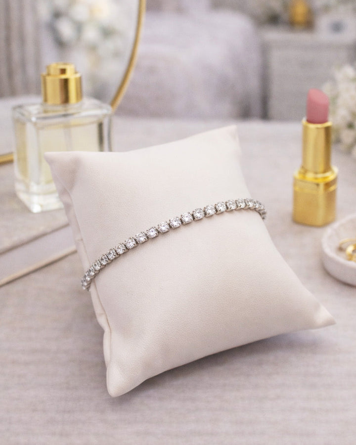 sudraba tennisa rokassprādze