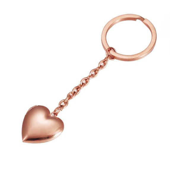 Atslēgu piekariņš ar atvēramo sirsniņu, rozā zelts