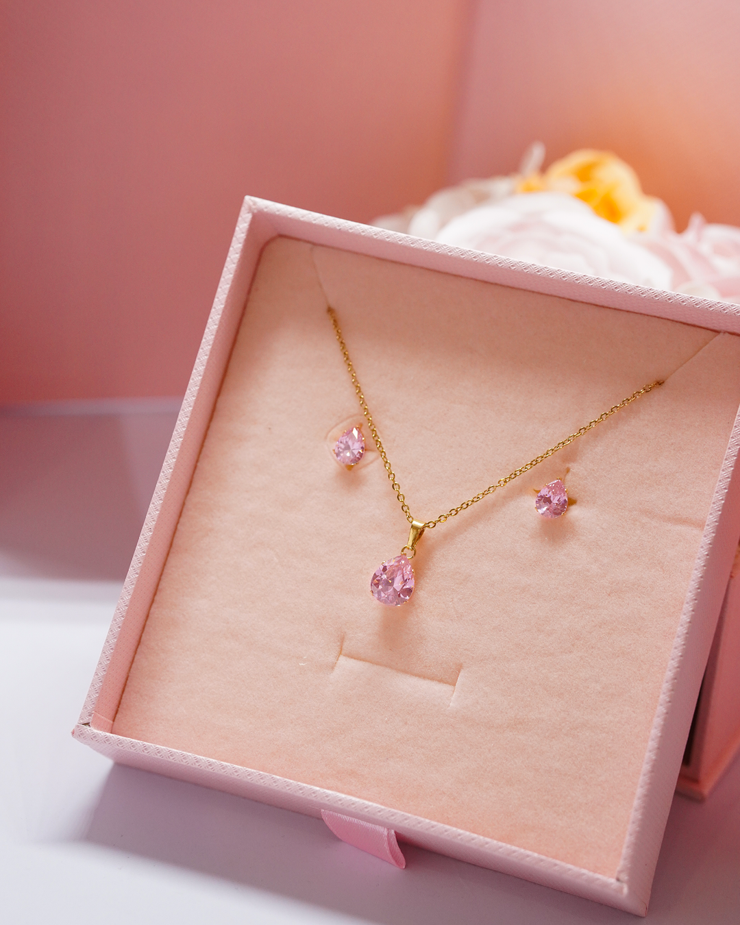 rotu komplekts rozā krāsā