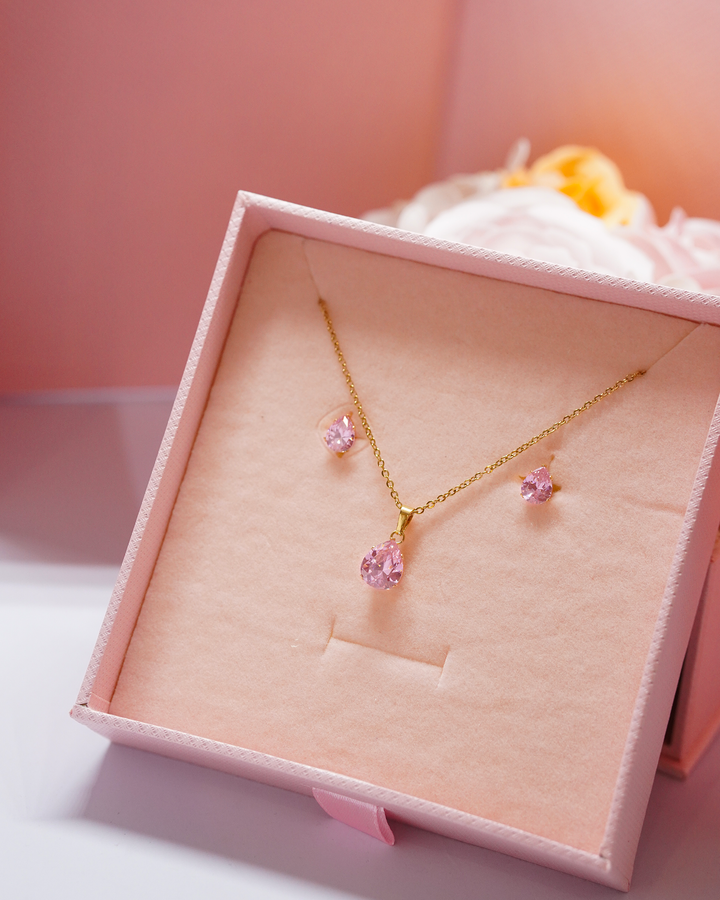 rotu komplekts rozā krāsā