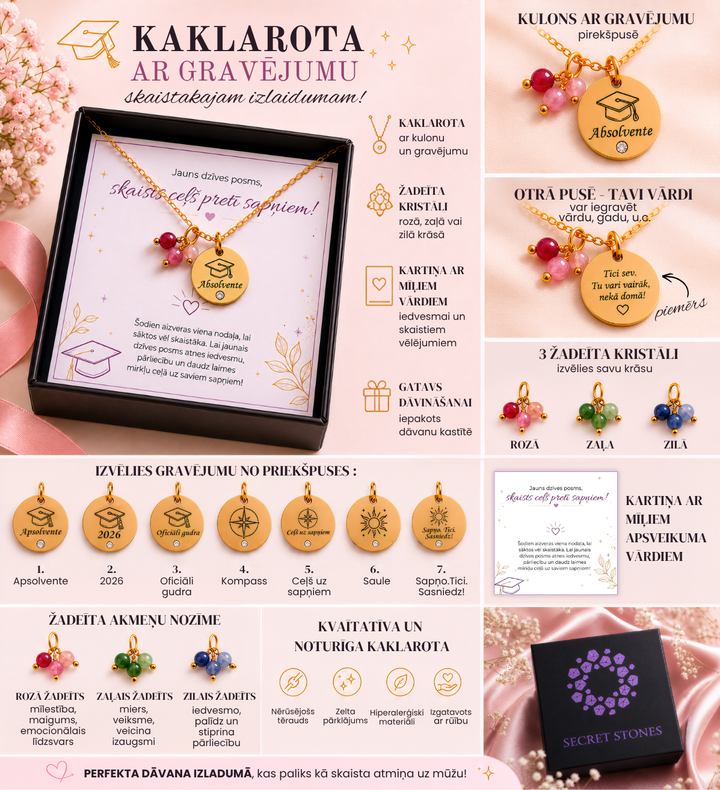 absolventa personalizēta dāvana ar gravējumu 