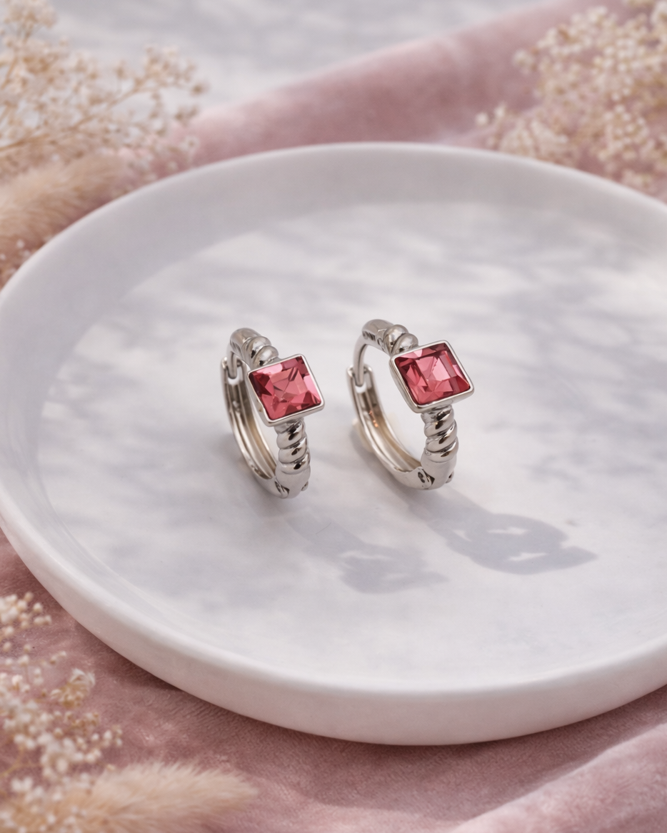 sudraba riņķīšu auskari