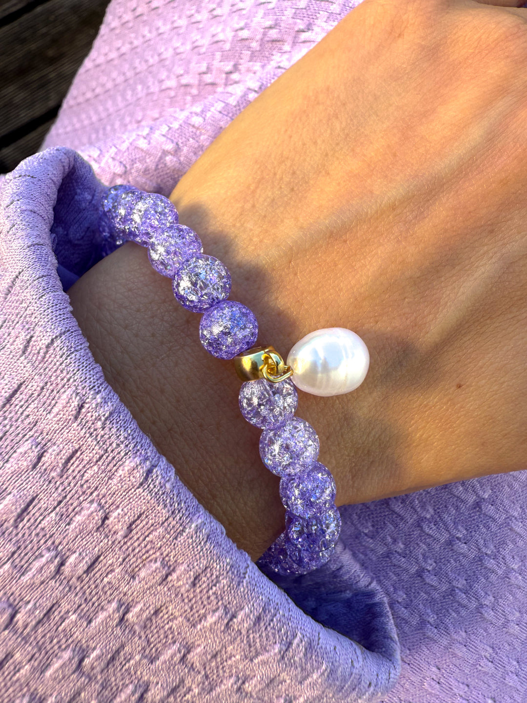 kristāliņu rokassprādze