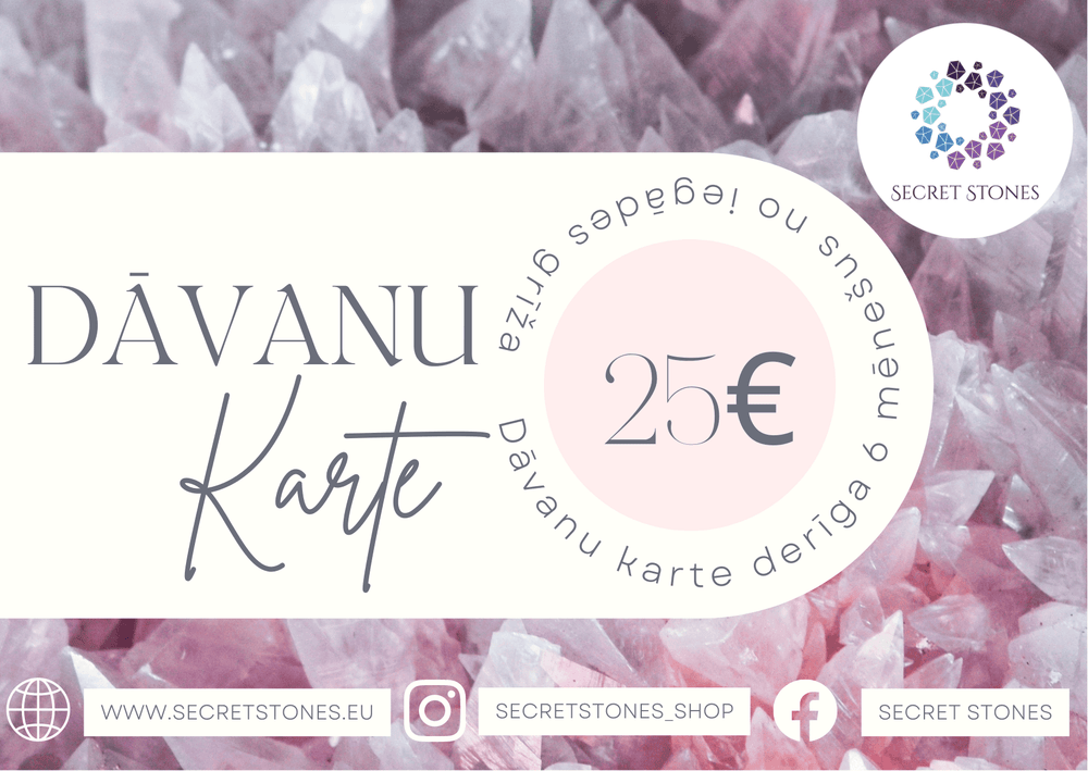 Digitāla dāvanu karte - Secret Stones